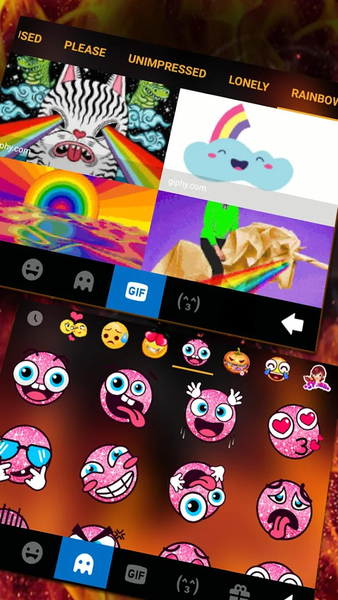 Burning Fire Keyboard Theme - Image screenshot of android app