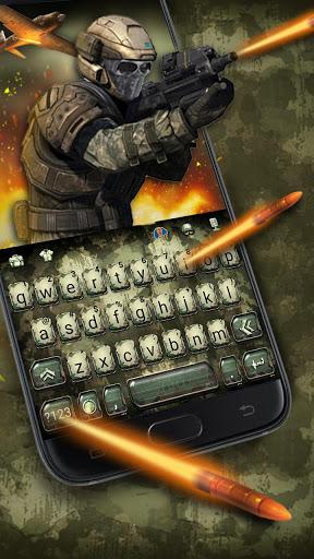 Camouflage Battle Keyboard Theme - Image screenshot of android app