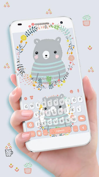 Cartoon Bear Keyboard Theme - عکس برنامه موبایلی اندروید