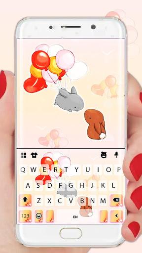 Cartoon Love Keyboard Theme - Image screenshot of android app