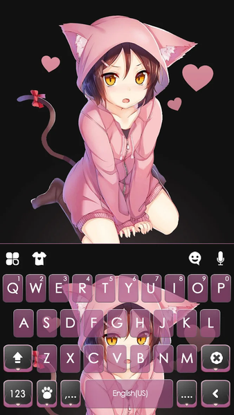 Cat Girl Kawaii Theme - عکس برنامه موبایلی اندروید