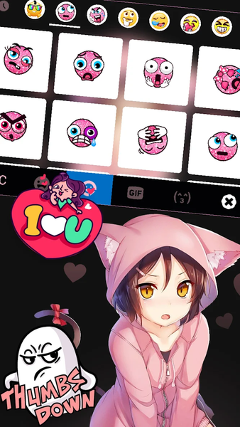 Cat Girl Kawaii Theme - عکس برنامه موبایلی اندروید