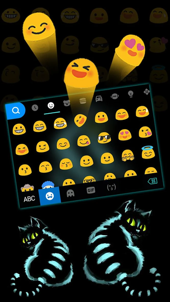 Cheshire Night Cat Keyboard Theme - Image screenshot of android app