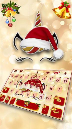 Christmas Unicorn Keyboard Theme - عکس برنامه موبایلی اندروید