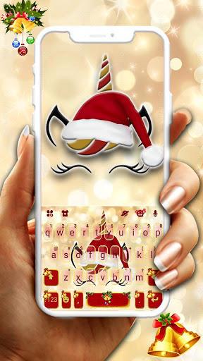 Christmas Unicorn Keyboard Theme - عکس برنامه موبایلی اندروید