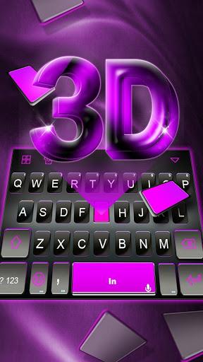 Classic 3D Purple Keyboard Theme - عکس برنامه موبایلی اندروید