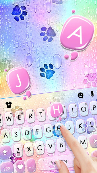 Color Raindrop Paws Theme - Image screenshot of android app