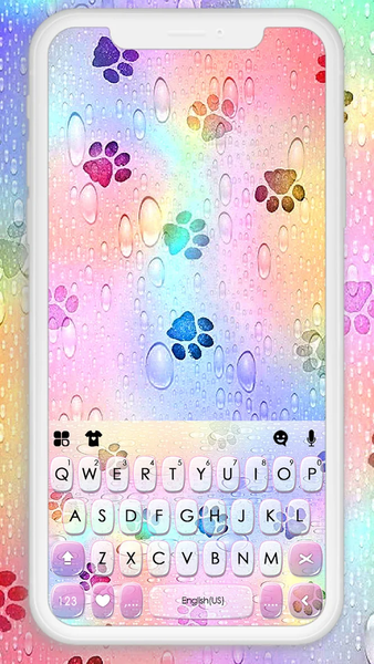 Color Raindrop Paws Theme - عکس برنامه موبایلی اندروید