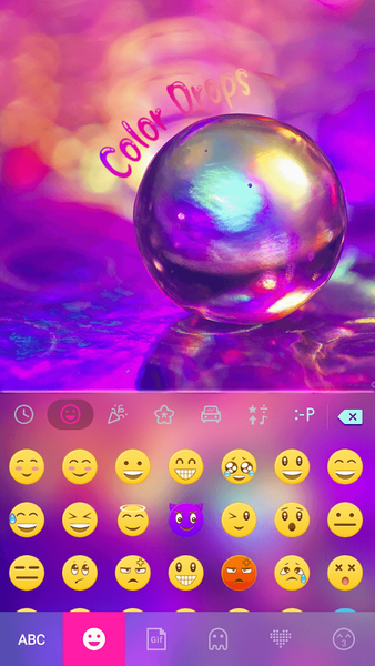 Color Drops Emoji Keyboard 🎀 - عکس برنامه موبایلی اندروید