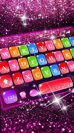 Colorful Glitter Keyboard Theme - Image screenshot of android app