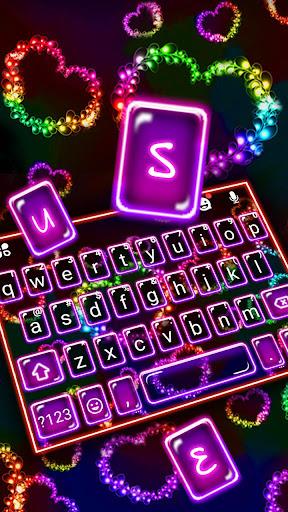 Colorful Hearts Keyboard Theme - Image screenshot of android app
