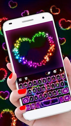 Colorful Hearts Keyboard Theme - Image screenshot of android app
