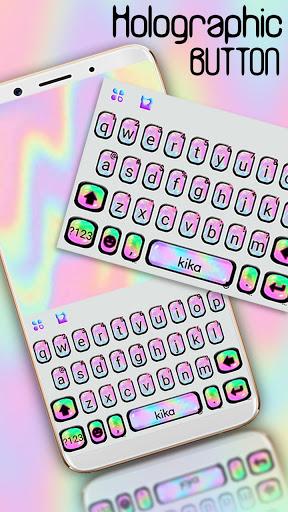 Colorful Holographic Keyboard Theme - Image screenshot of android app