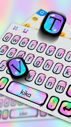 Colorful Holographic Keyboard Theme - عکس برنامه موبایلی اندروید
