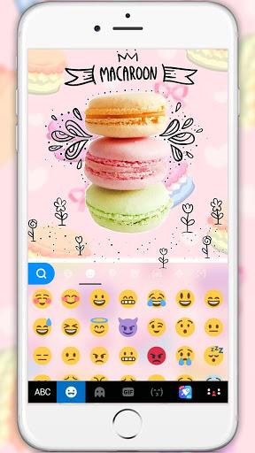 Colorful Sugar Macaroons Keyboard Theme - Image screenshot of android app
