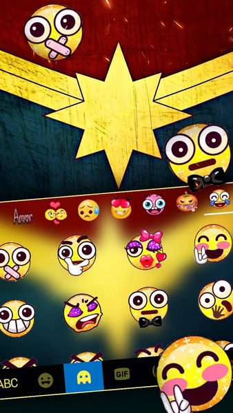 Comic Hero Medal Keyboard Theme - Image screenshot of android app