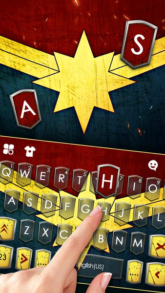 Comic Hero Medal Keyboard Theme - عکس برنامه موبایلی اندروید