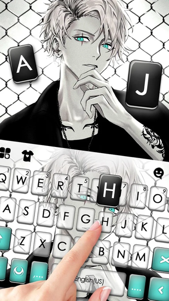 Cool Anime Boy Keyboard Theme - Image screenshot of android app