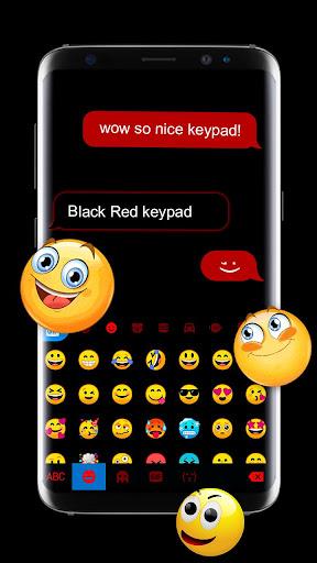 Cool Black Red Keyboard Theme - عکس برنامه موبایلی اندروید