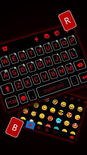 Cool Black Red Keyboard Theme - Image screenshot of android app