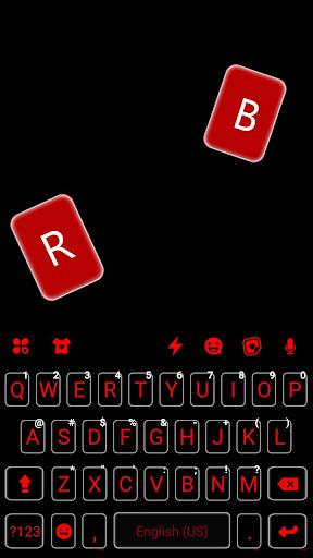 Cool Black Red Keyboard Theme - عکس برنامه موبایلی اندروید