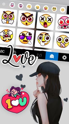 Cool Cap Girl Keyboard Background - عکس برنامه موبایلی اندروید