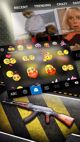 Cool Mob Gun Army Keyboard Theme - Image screenshot of android app