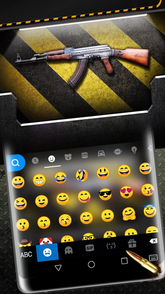 Cool Mob Gun Army Keyboard Theme - Image screenshot of android app