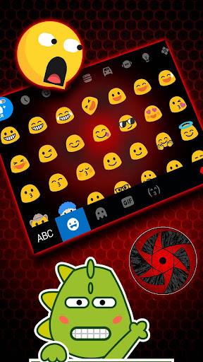 Cool Red Sharingan Keyboard Theme - Image screenshot of android app
