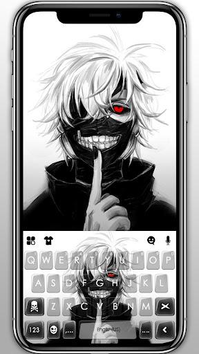 Creepy Mask Man Keyboard Theme - عکس برنامه موبایلی اندروید