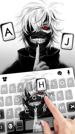 Creepy Mask Man Keyboard Theme - Image screenshot of android app