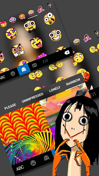 Creepy Momo 2 Keyboard Theme - Image screenshot of android app