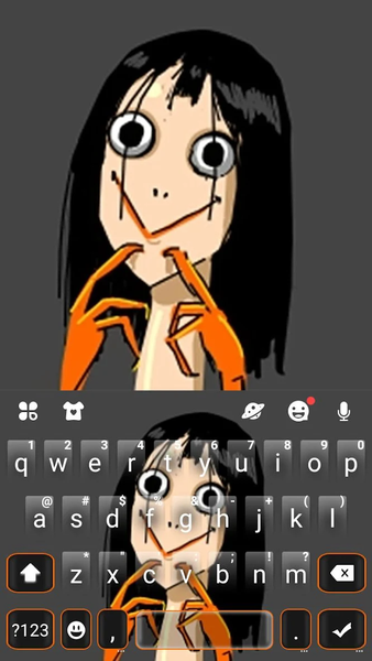 Creepy Momo 2 Keyboard Theme - Image screenshot of android app
