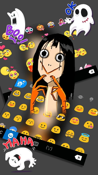Creepy Momo 2 Keyboard Theme - Image screenshot of android app