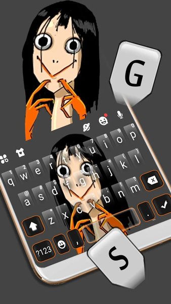 Creepy Momo 2 Keyboard Theme - عکس برنامه موبایلی اندروید