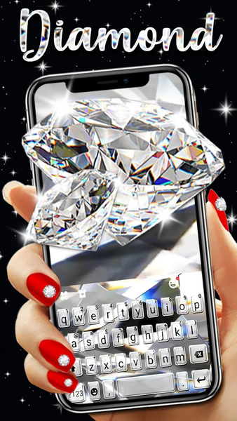 Diamond Live 3D Keyboard Backg - عکس برنامه موبایلی اندروید