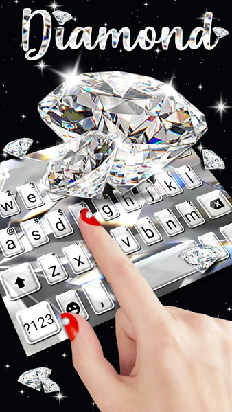 Diamond Live 3D Keyboard Backg - عکس برنامه موبایلی اندروید