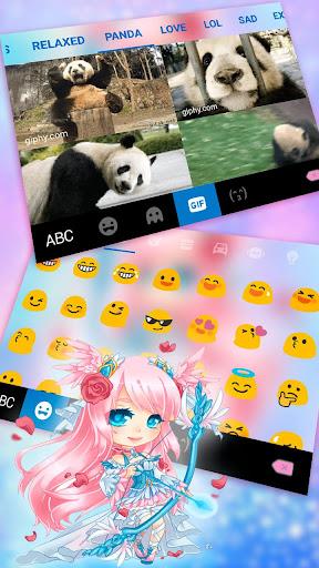Cupid Pretty Girl Keyboard Theme - عکس برنامه موبایلی اندروید