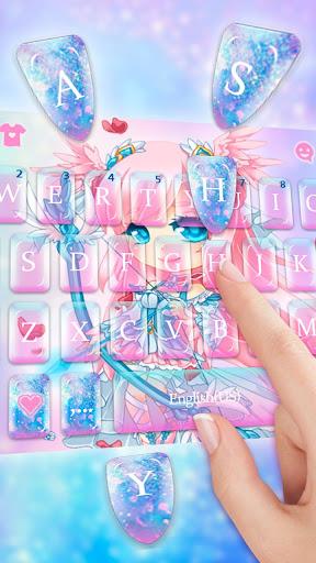 Cupid Pretty Girl Keyboard Theme - Image screenshot of android app