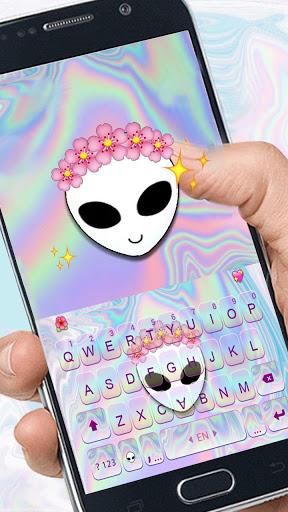 Cute Alien Emoji Keyboard - عکس برنامه موبایلی اندروید