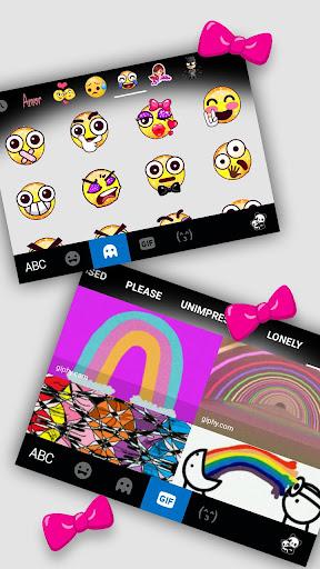 Cute Bowknot Panda Keyboard Theme - عکس برنامه موبایلی اندروید
