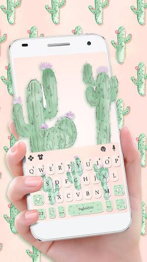 Cute Cartoon Cactus Keyboard Theme - عکس برنامه موبایلی اندروید