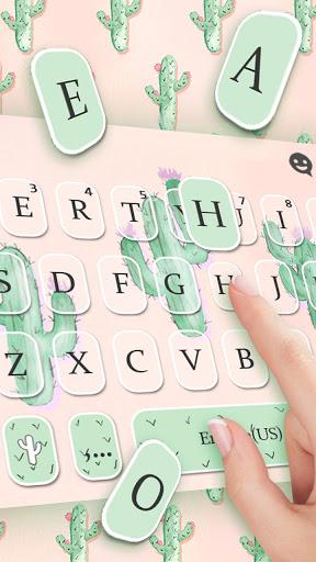 Cute Cartoon Cactus Keyboard Theme - Image screenshot of android app