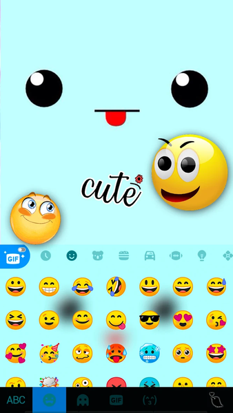 Cute Face Tongue Theme - عکس برنامه موبایلی اندروید