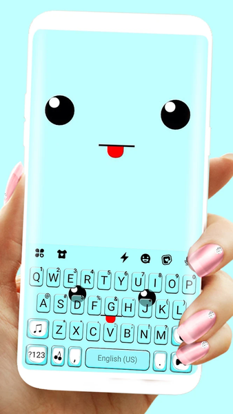 Cute Face Tongue Theme - Image screenshot of android app