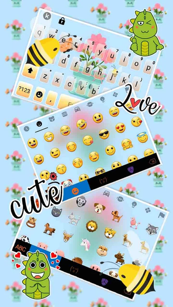 Cute Flower Pot Keyboard Theme - Image screenshot of android app