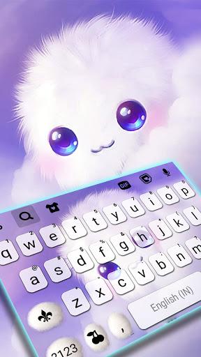 Cute Fluffy Cloud Keyboard Bac - عکس برنامه موبایلی اندروید
