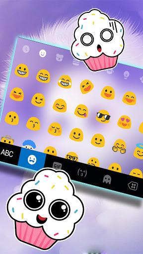 Cute Fluffy Cloud Keyboard Bac - عکس برنامه موبایلی اندروید