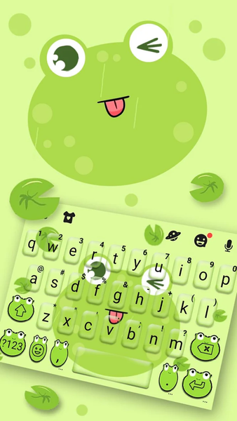 Cute Frog Tongue Keyboard Theme - Image screenshot of android app