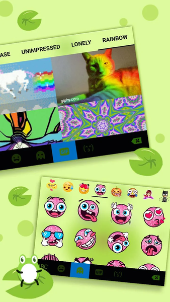 Cute Frog Tongue Keyboard Theme - Image screenshot of android app